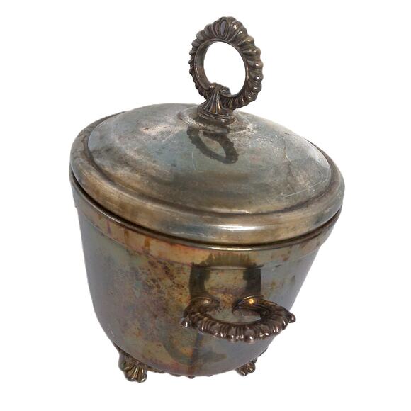 Antique Silverplate W&S Blackinton Ice Bucket w Lid 10” Footed #415 READ AS IS - Picture 8 of 9